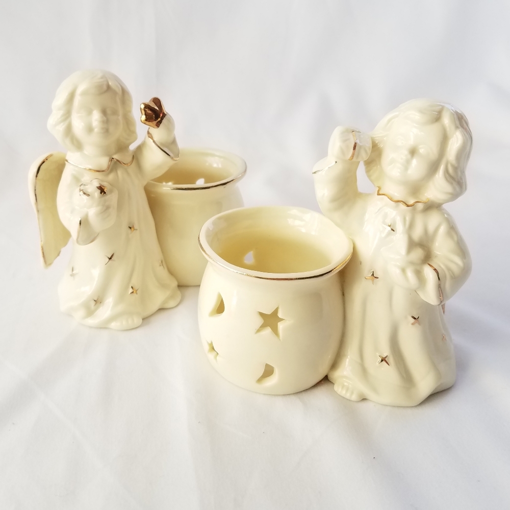 Angel candle holders (set of 2)